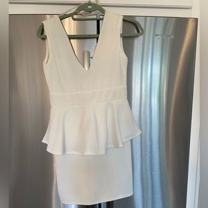 White peplum dress, size small